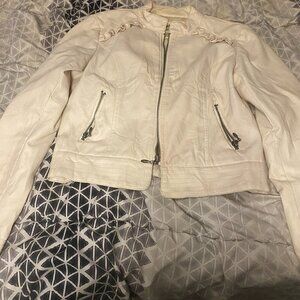 White Leather Styled Jacket